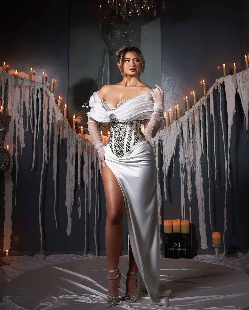 Crystals Corset Wedding Set