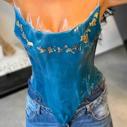 Turquoise Candle Corset