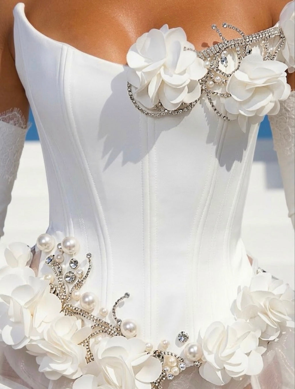 White Embellished Mini Wedding Set