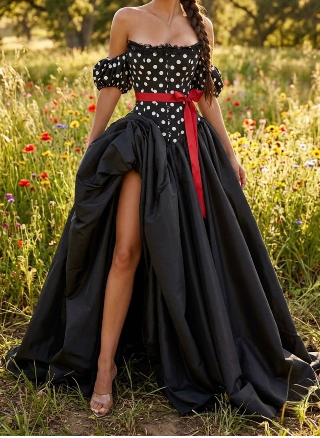 Polka Dot Corset Gown