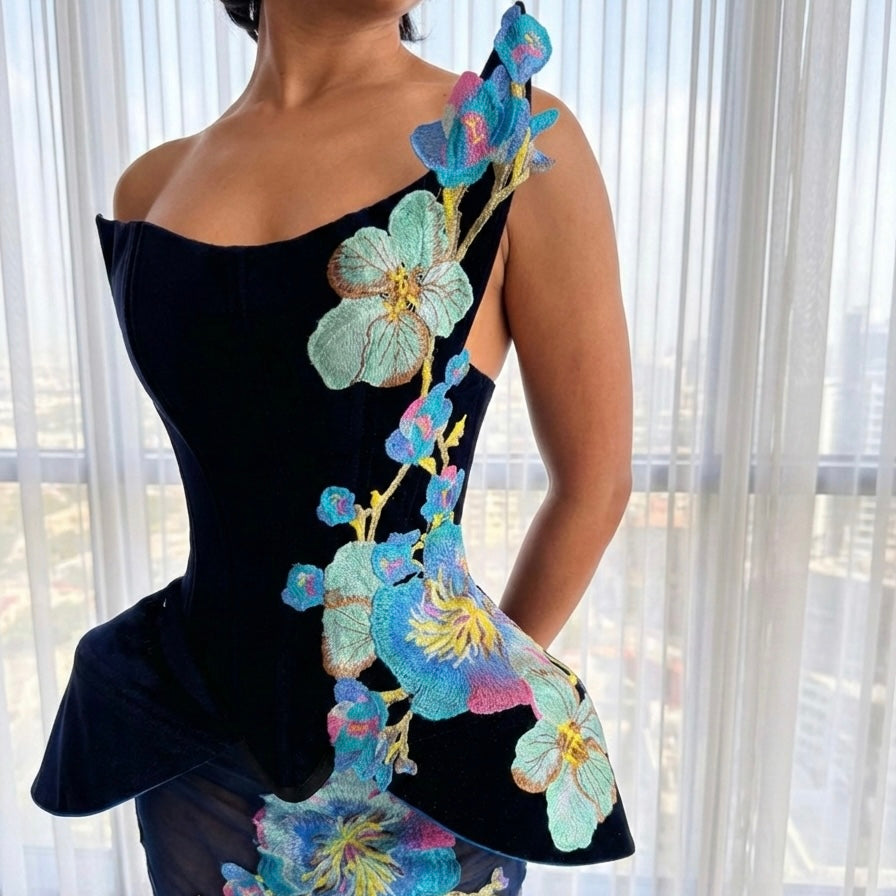 Floral Embroidered Set