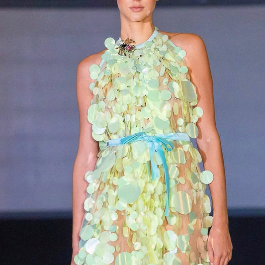 Green Sequin Gown