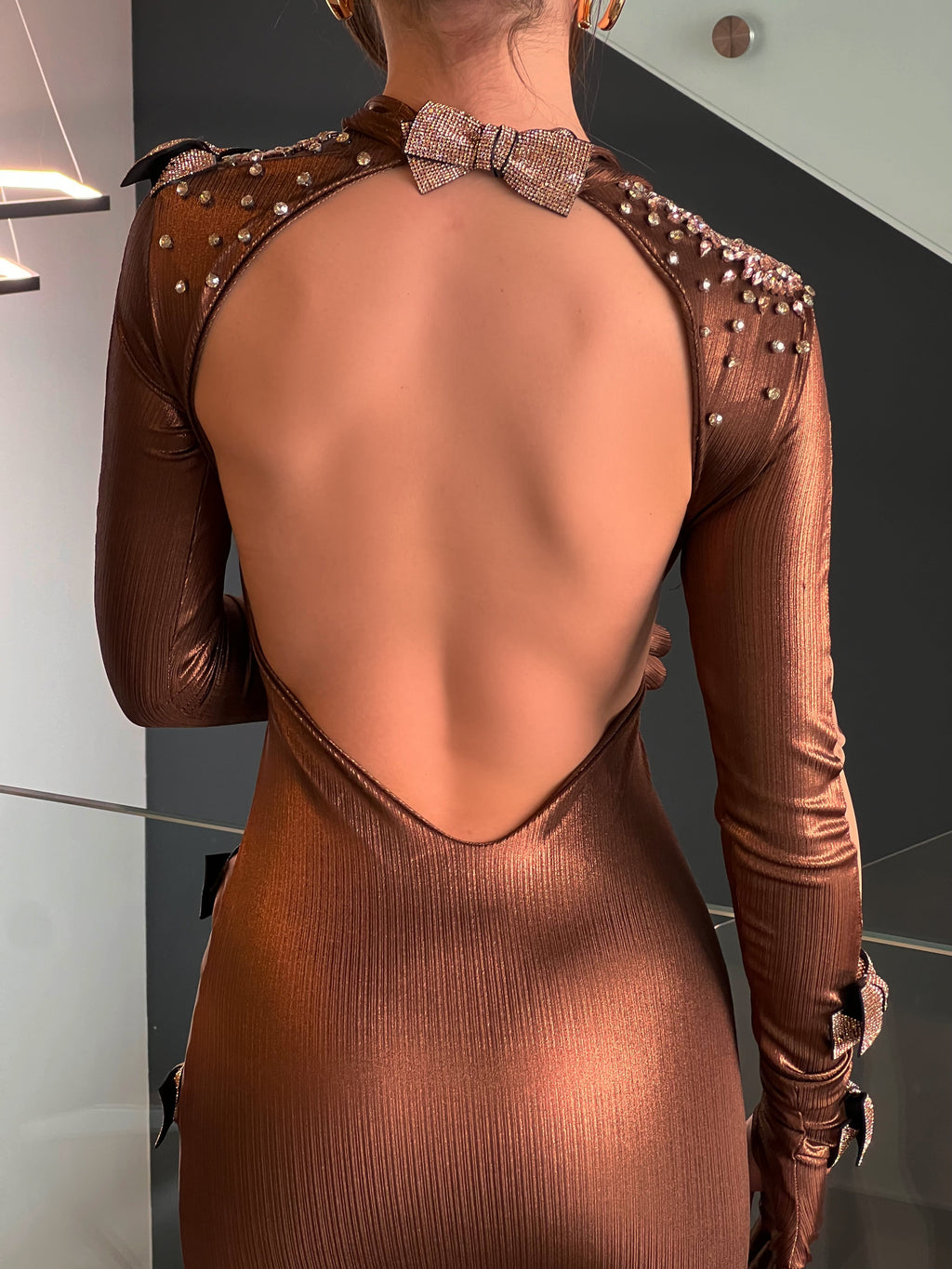 Chocolate Bows Short Dress