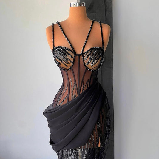 Black Zebra Gown