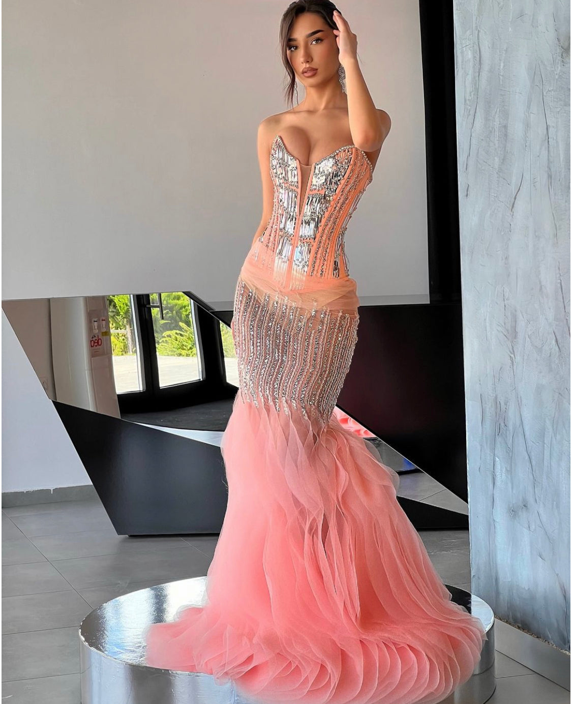 Silver & Peach Mermaid Set