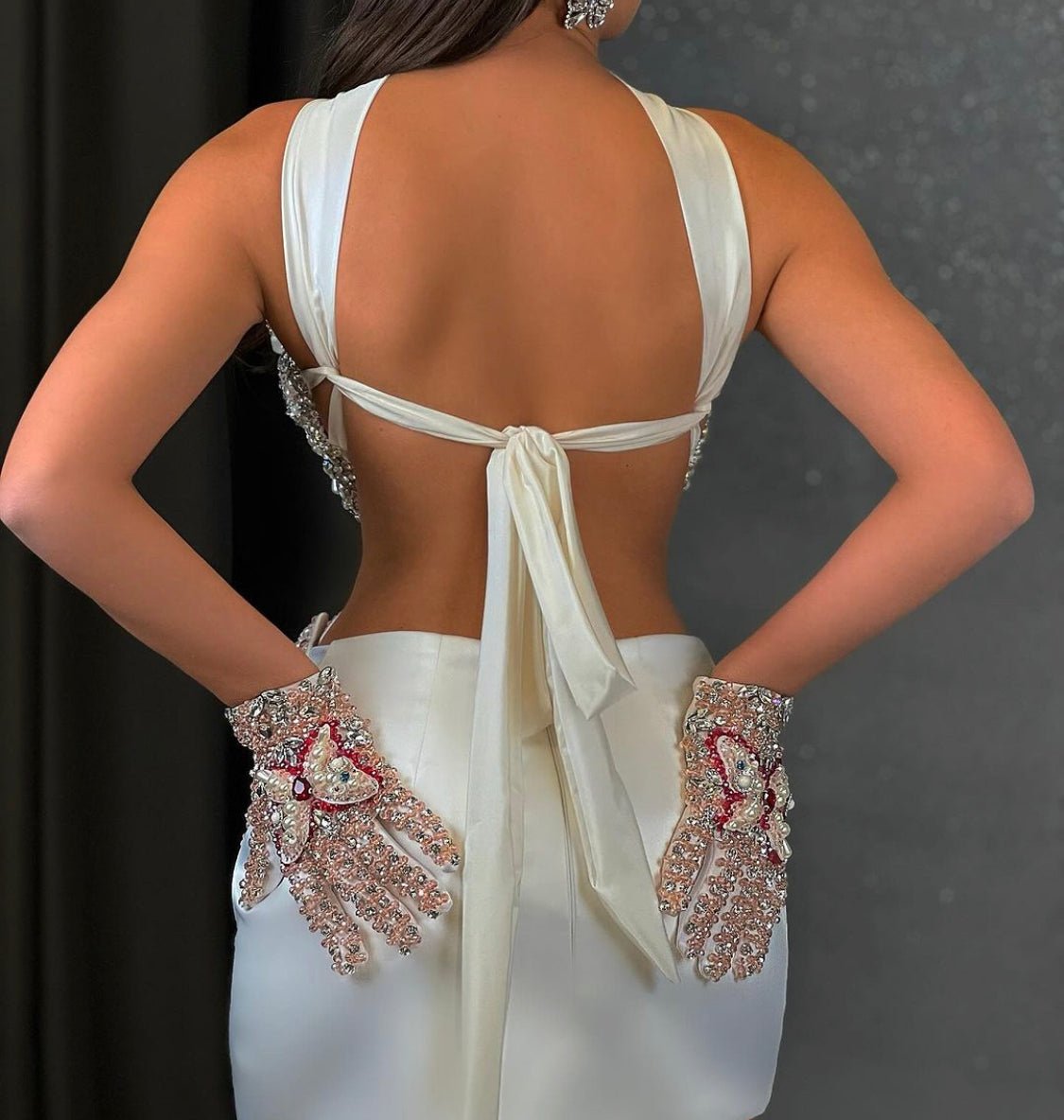 Short Embellished White Set