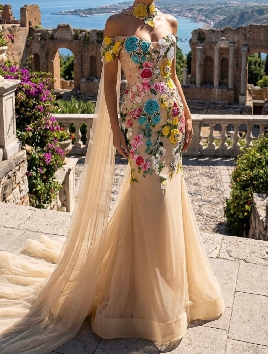 Spring Floral Gown