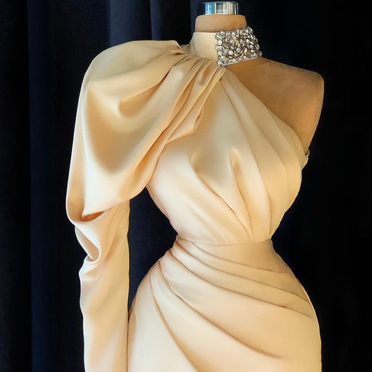 Nude One Sleeve Crystal Details