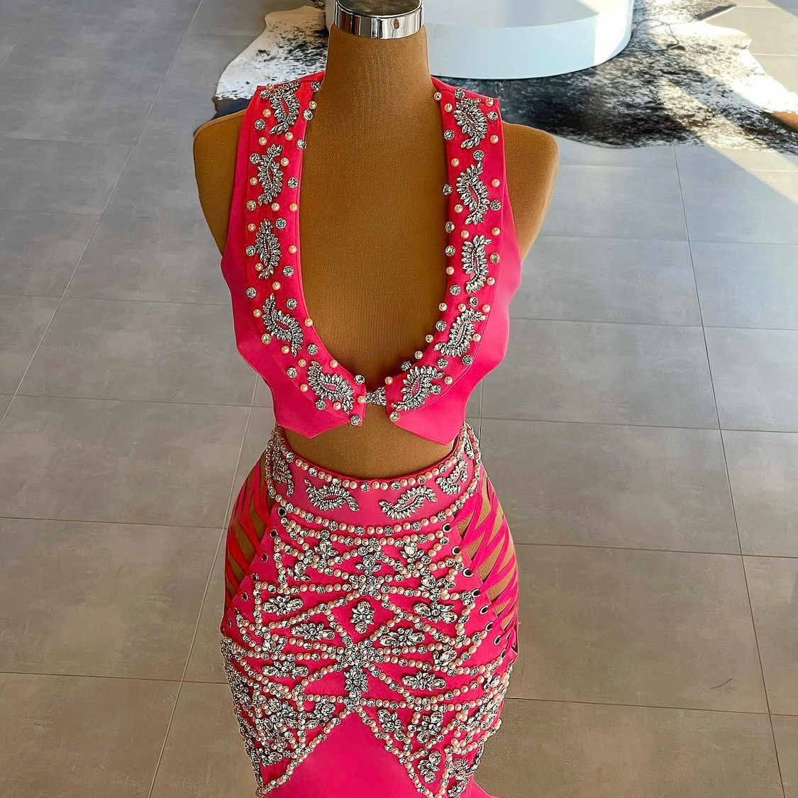 Pink Beaded Set