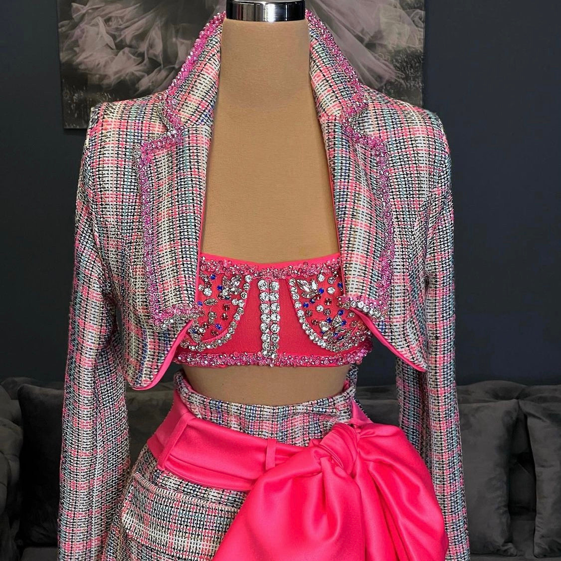 Tweed Pink Set