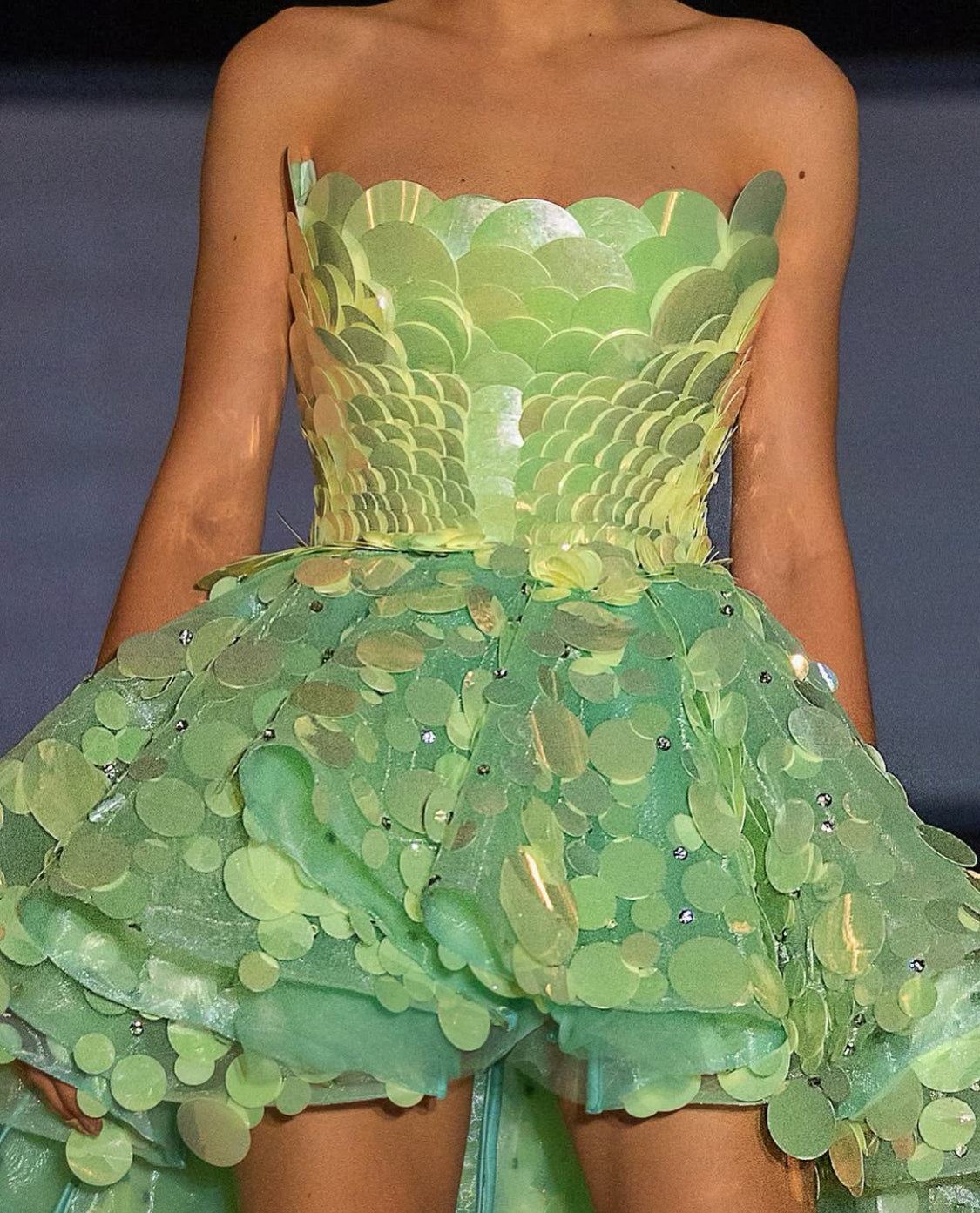 Mermaid Tail Green Short Dress