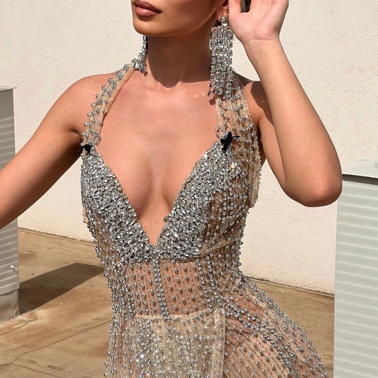 Silver Crystals Gown