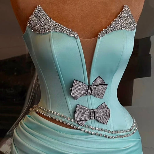 Mint Corset & Long Skirt Set