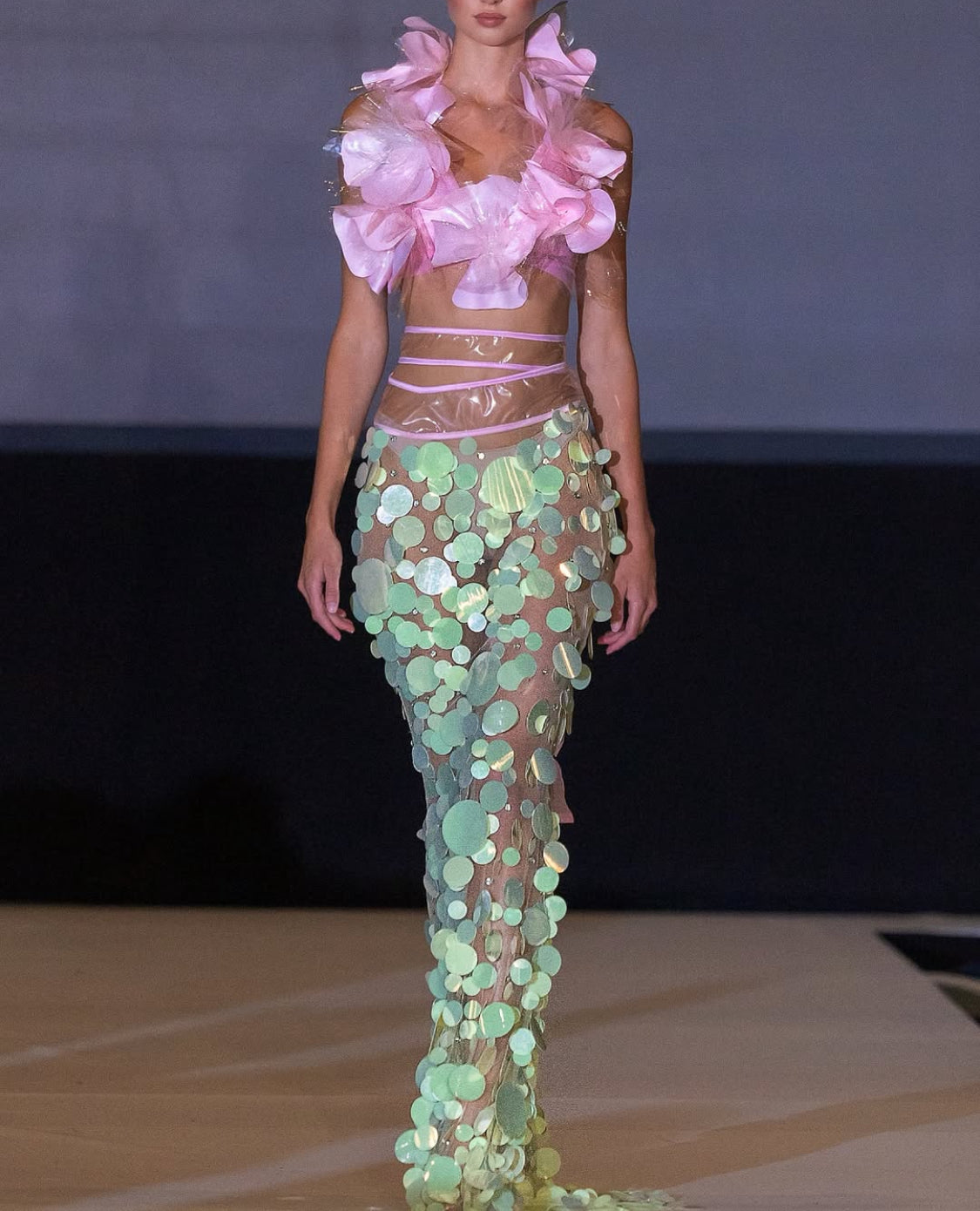 Plastic & Sequin Two-piece Set