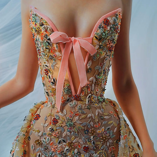 Floral Beaded Gown