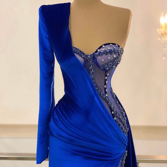 Velvet Royal Blue Hand Made Corset