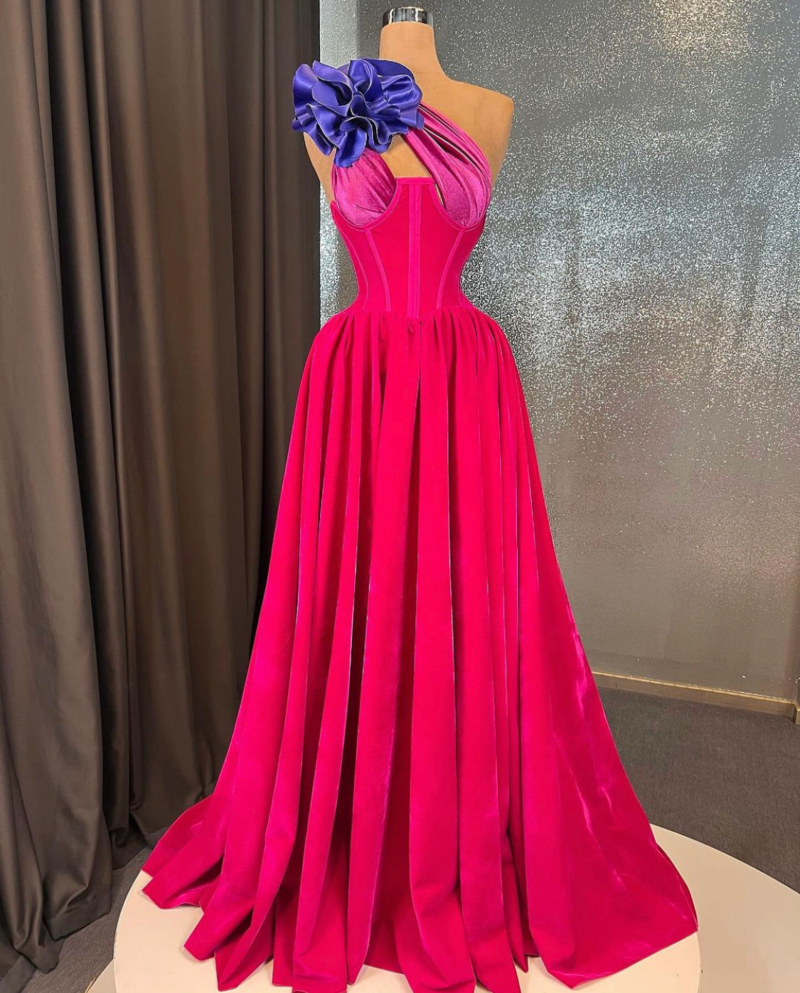 Pink & Purple Velvet Gown