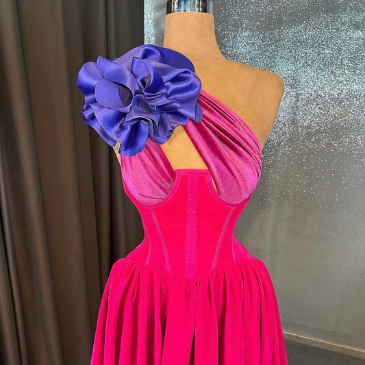 Pink & Purple Velvet Gown