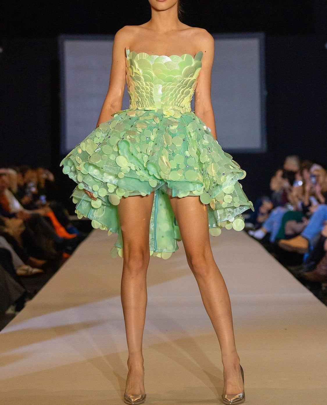 Mermaid Tail Green Short Dress