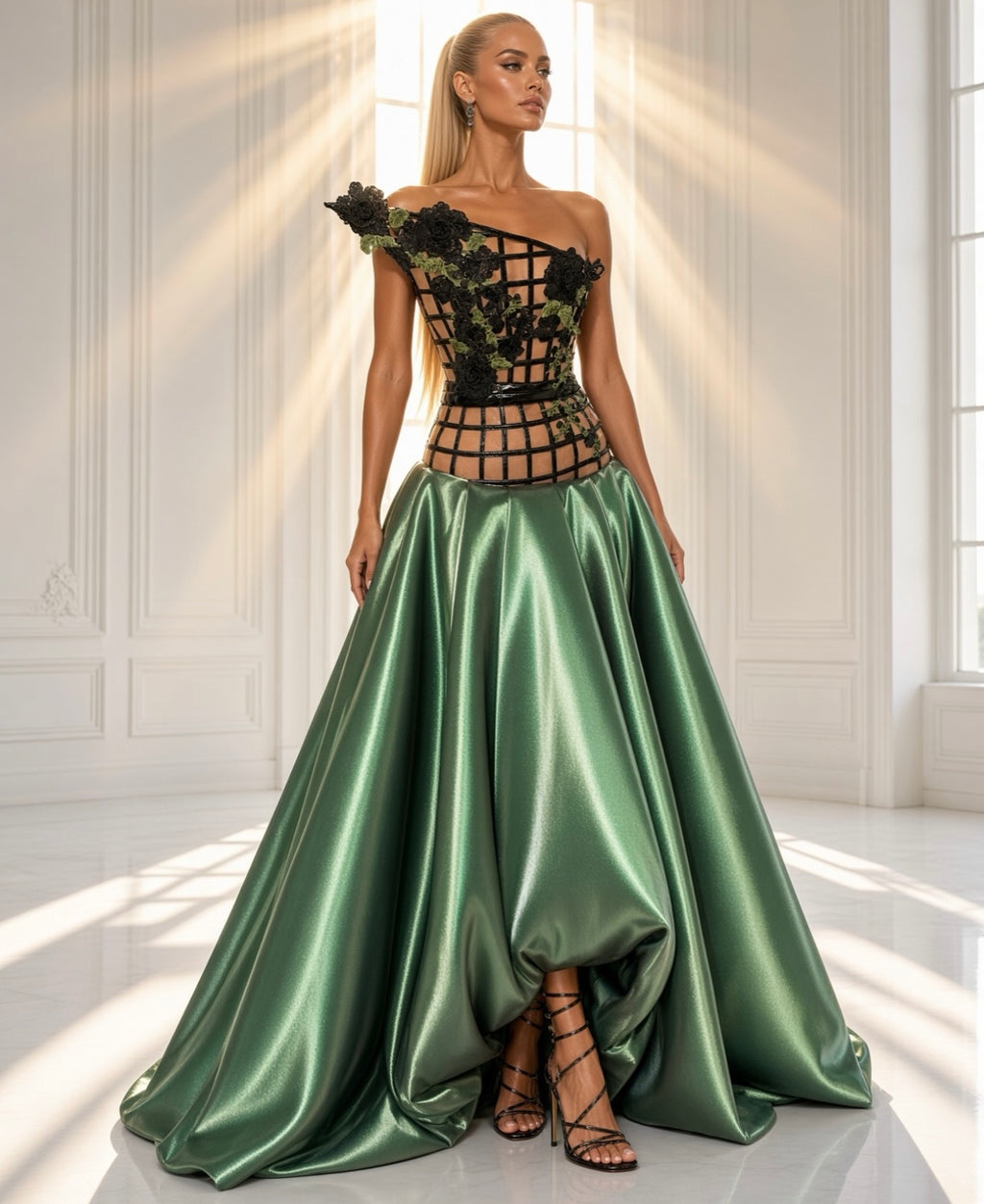 DM Squared Corset Detailed Gown