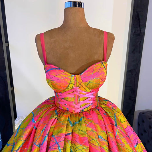 Short Brocade Barbie Dress