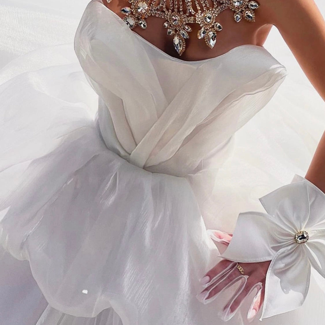 Organza Layered Wedding Gown