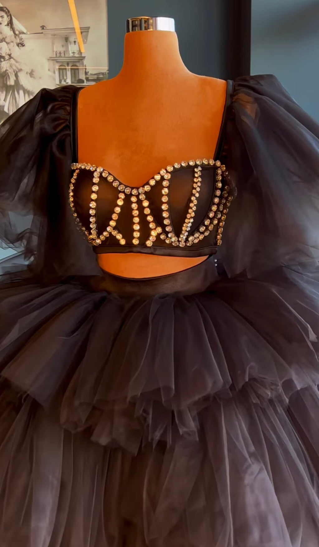 Black Tulle Set