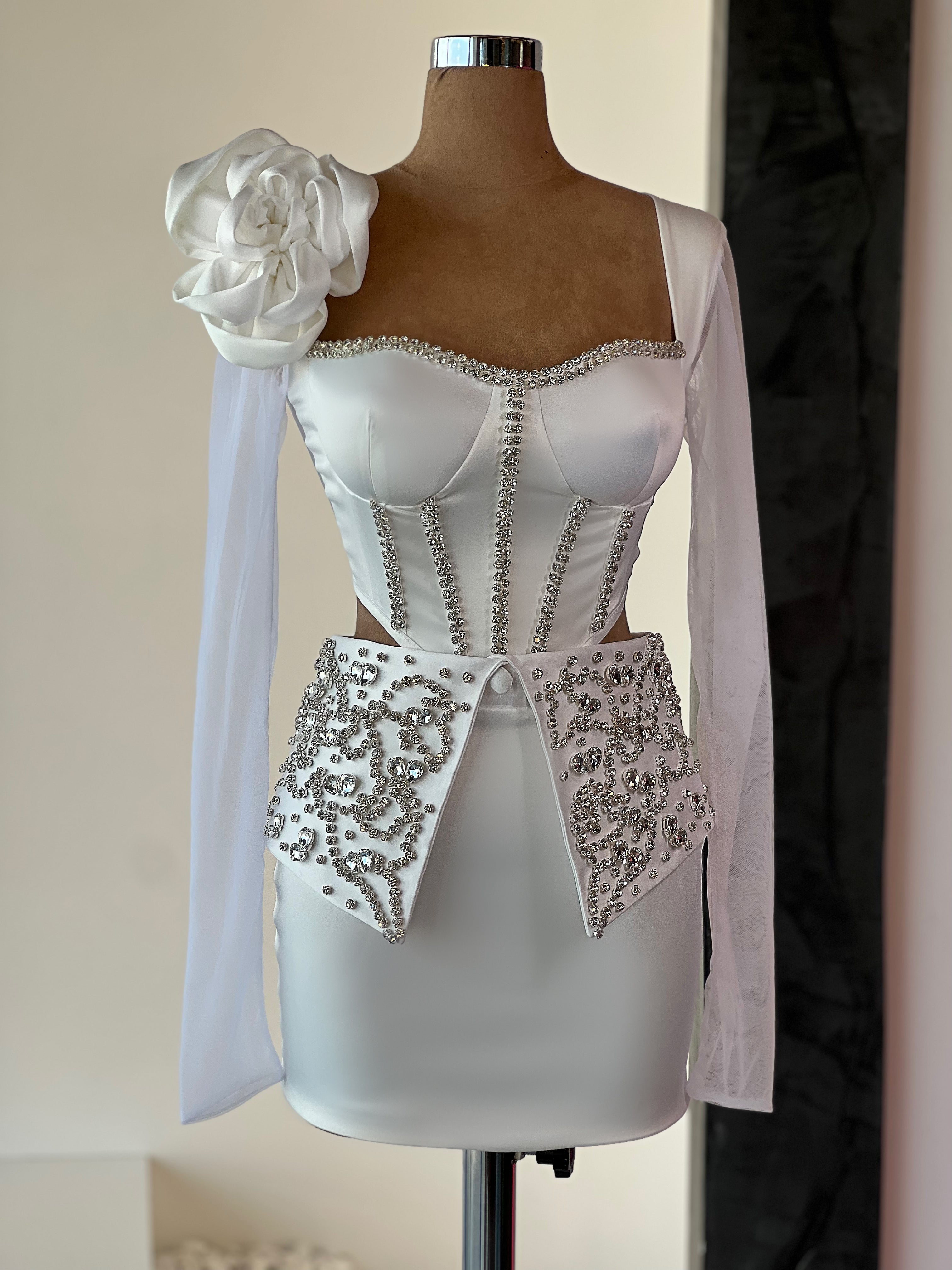 White Corset & Skirt