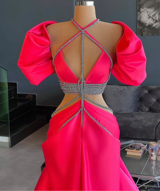Pink Gown Glitter Details