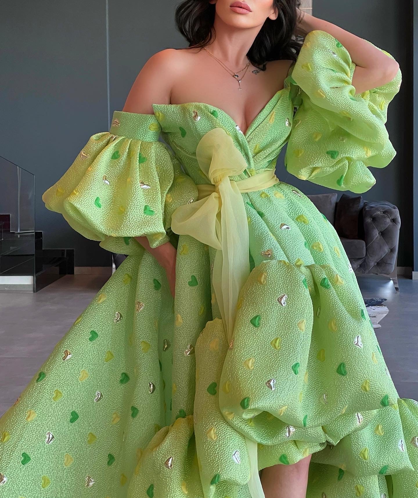 Green Hearts Dreamy Dress