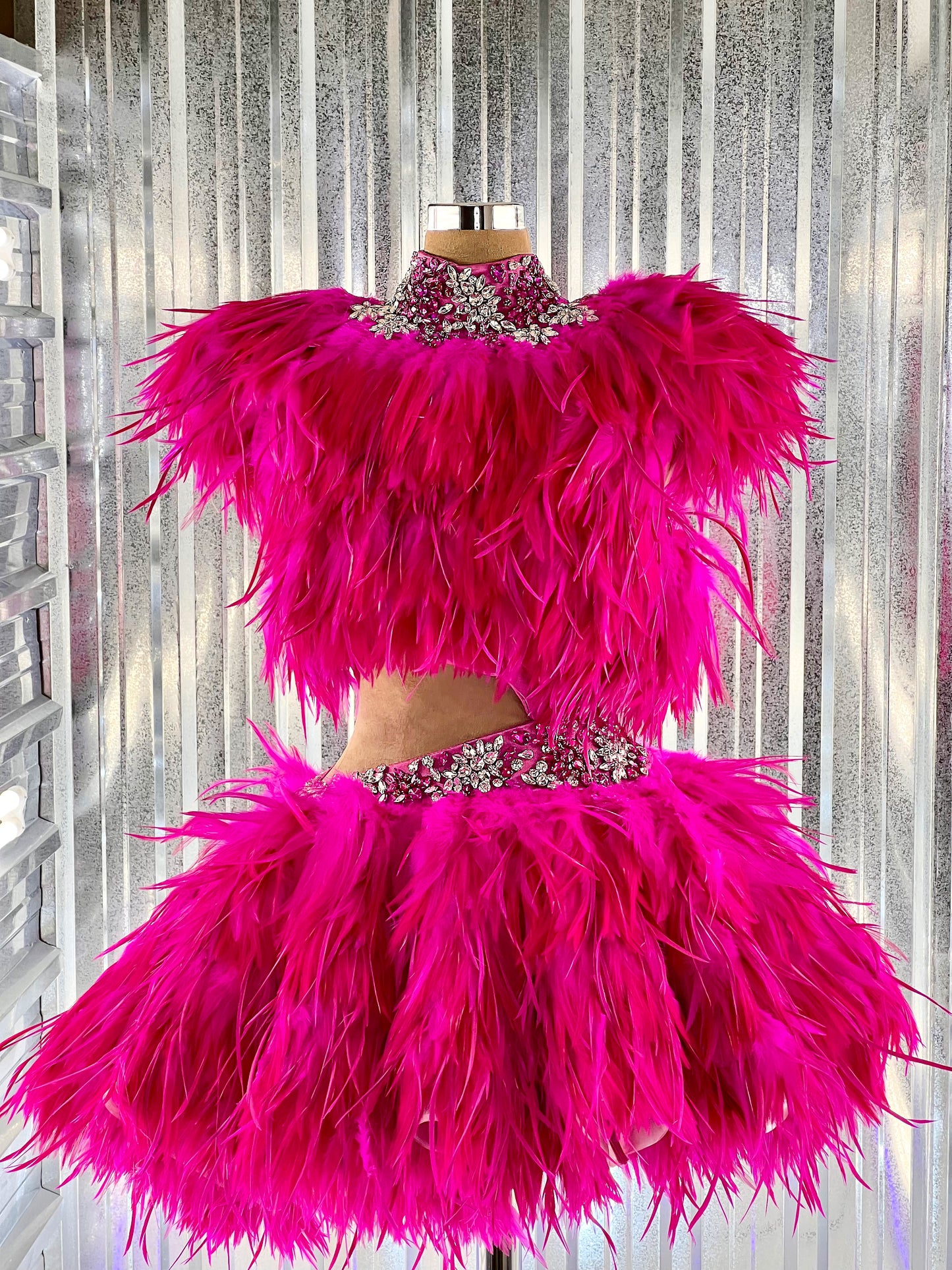 Feather Fuchsia Crystals Details