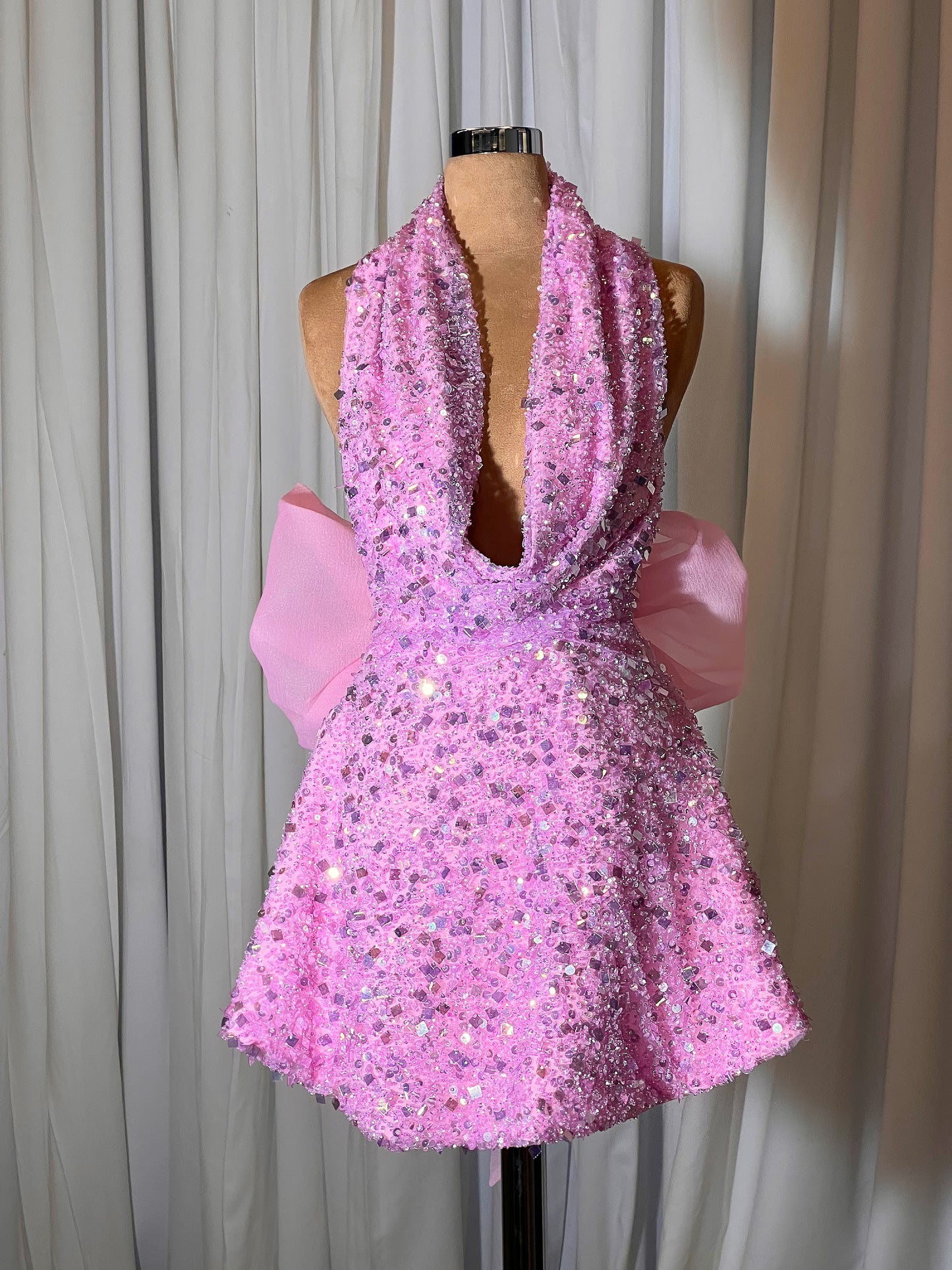 Baby Pink Sequin Dress