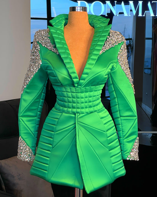 Green Sophisticated Blazer Dress